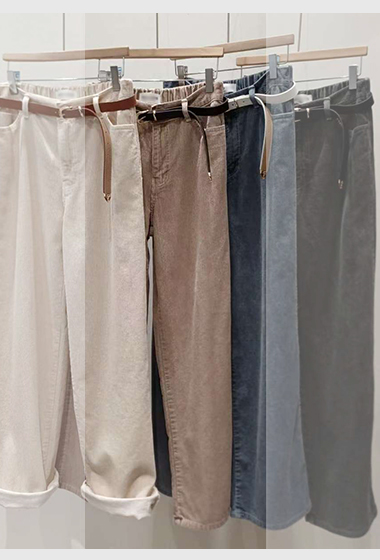 可可家燈心絨男友休閒褲