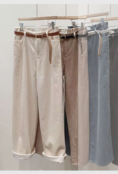 可可家燈心絨男友休閒褲