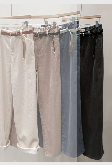 可可家燈心絨男友休閒褲