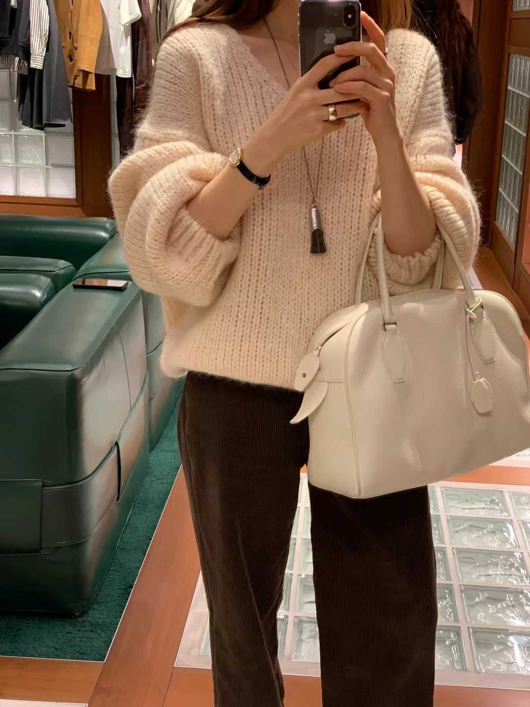 A13.顏值家奶霜可可燈心絨長褲