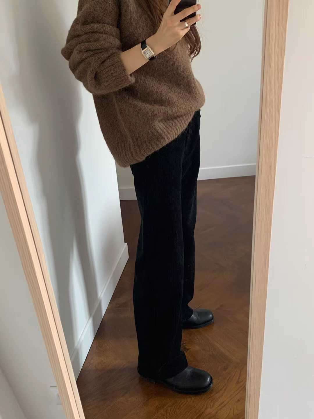 A13.顏值家奶霜可可燈心絨長褲