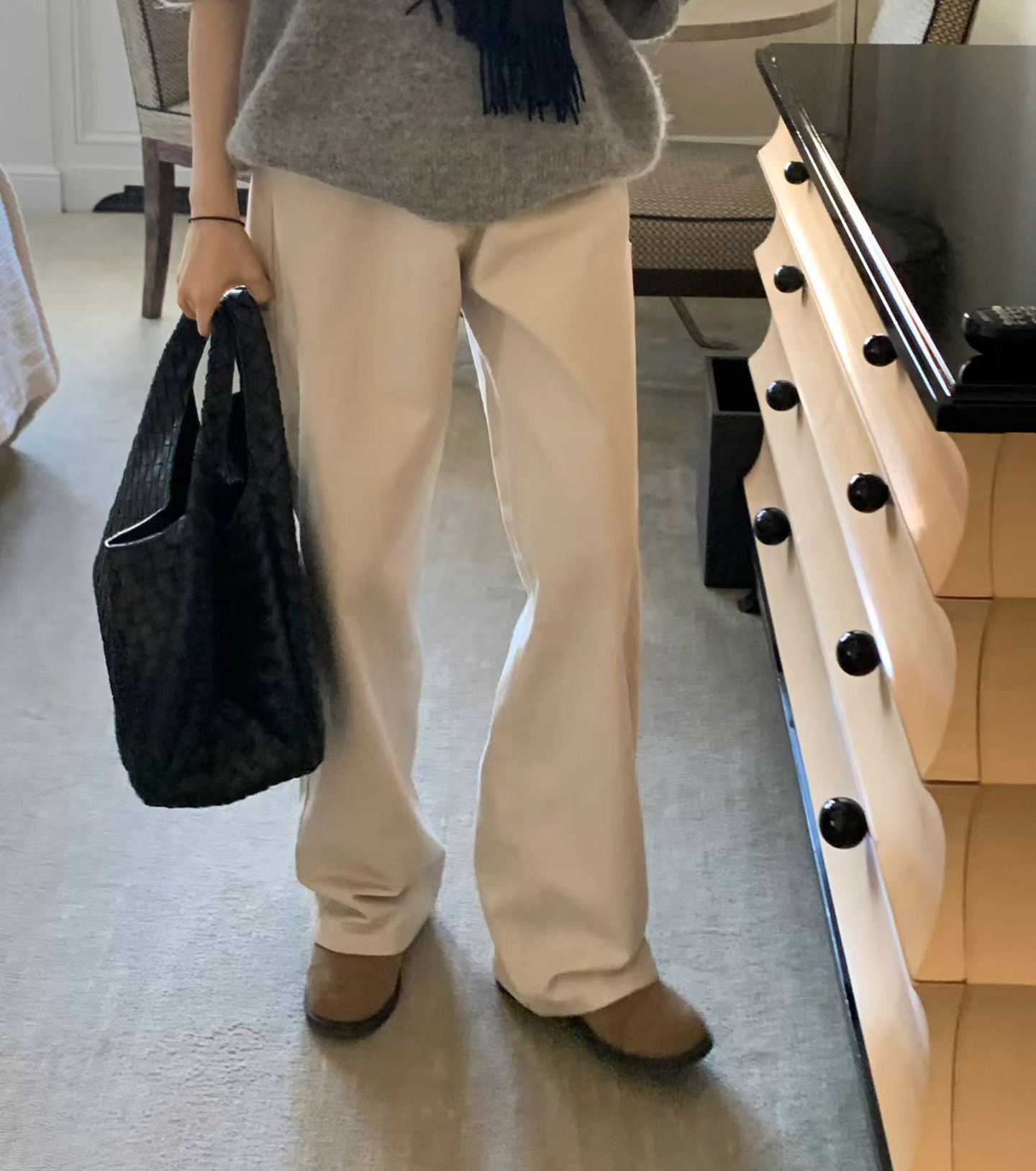 B28.顏值家自信裝飾帶休閒褲