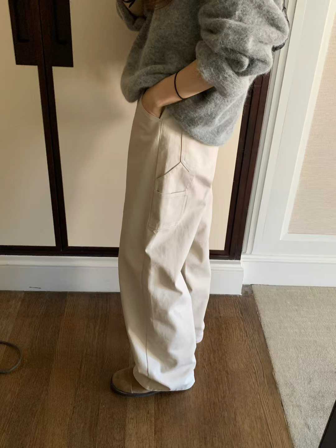 B28.顏值家自信裝飾帶休閒褲