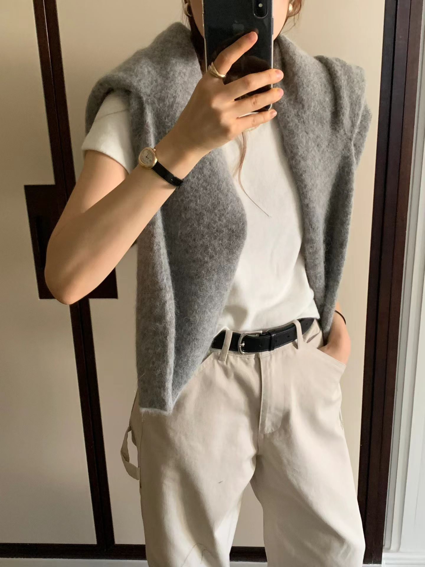 B28.顏值家自信裝飾帶休閒褲