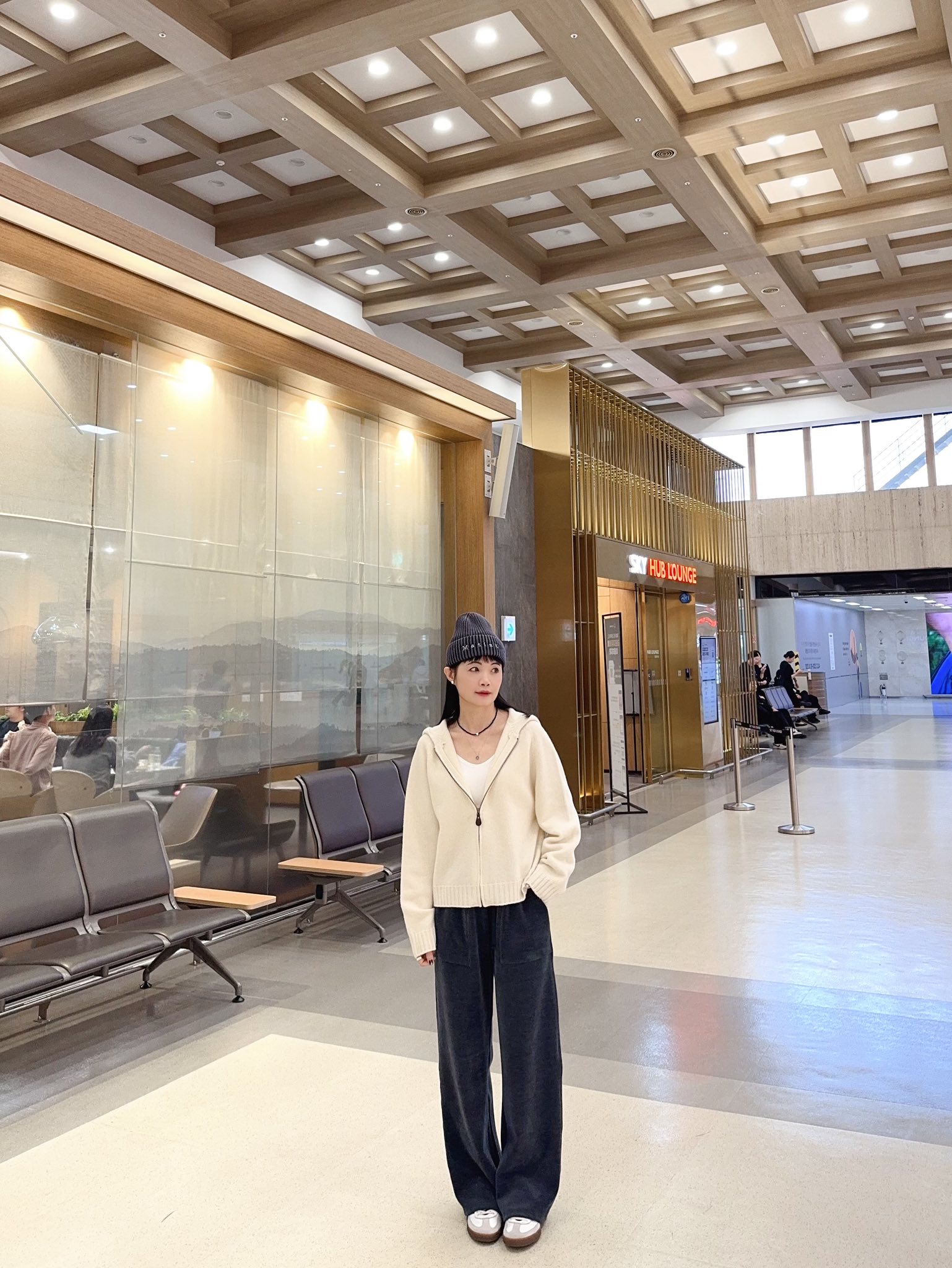 質感家大口袋織紋長褲