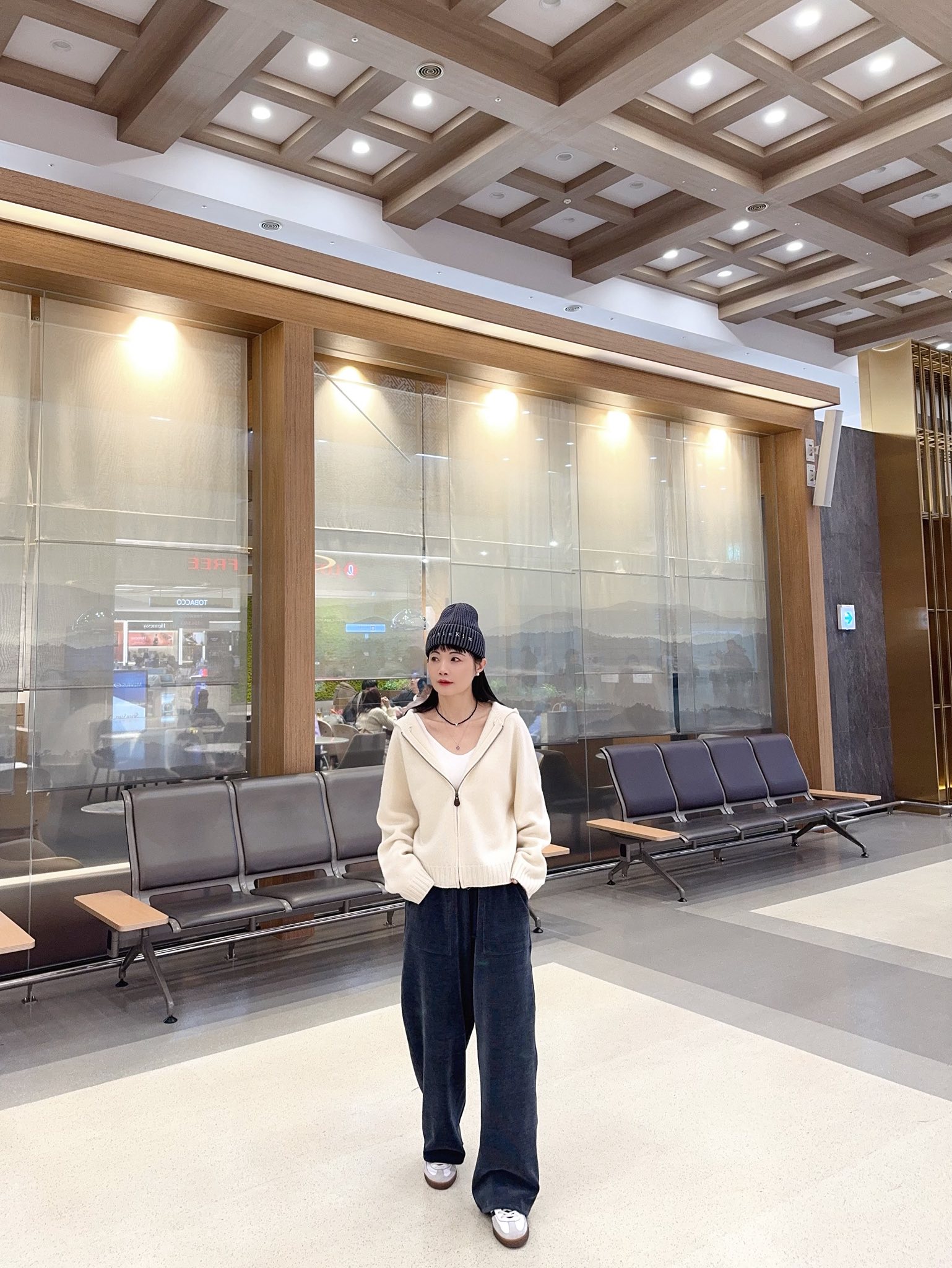 質感家大口袋織紋長褲