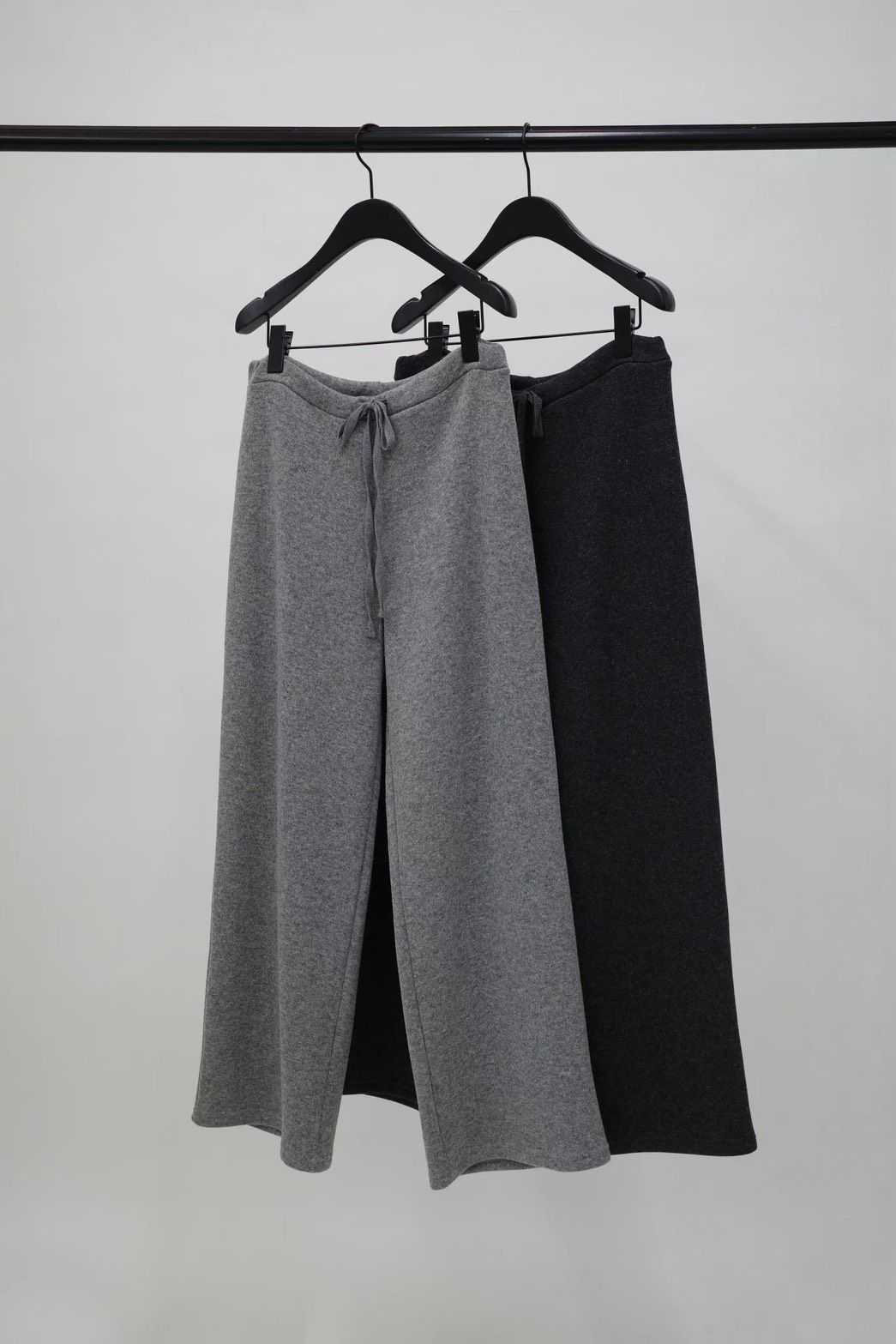 C16.纖瘦家舒適腰綁帶羊毛長褲