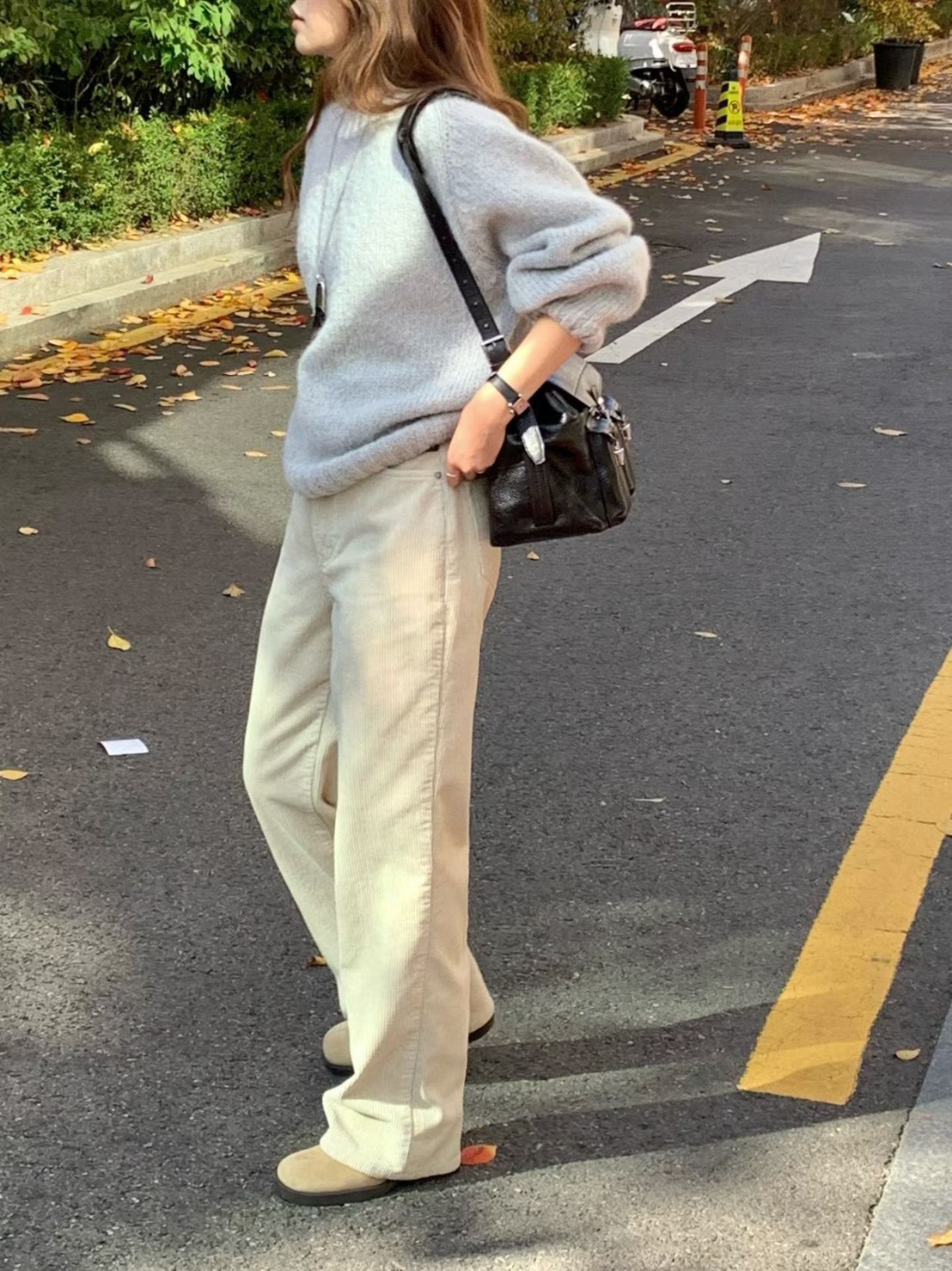 A25.大V家可可奶油燈芯絨休閒褲