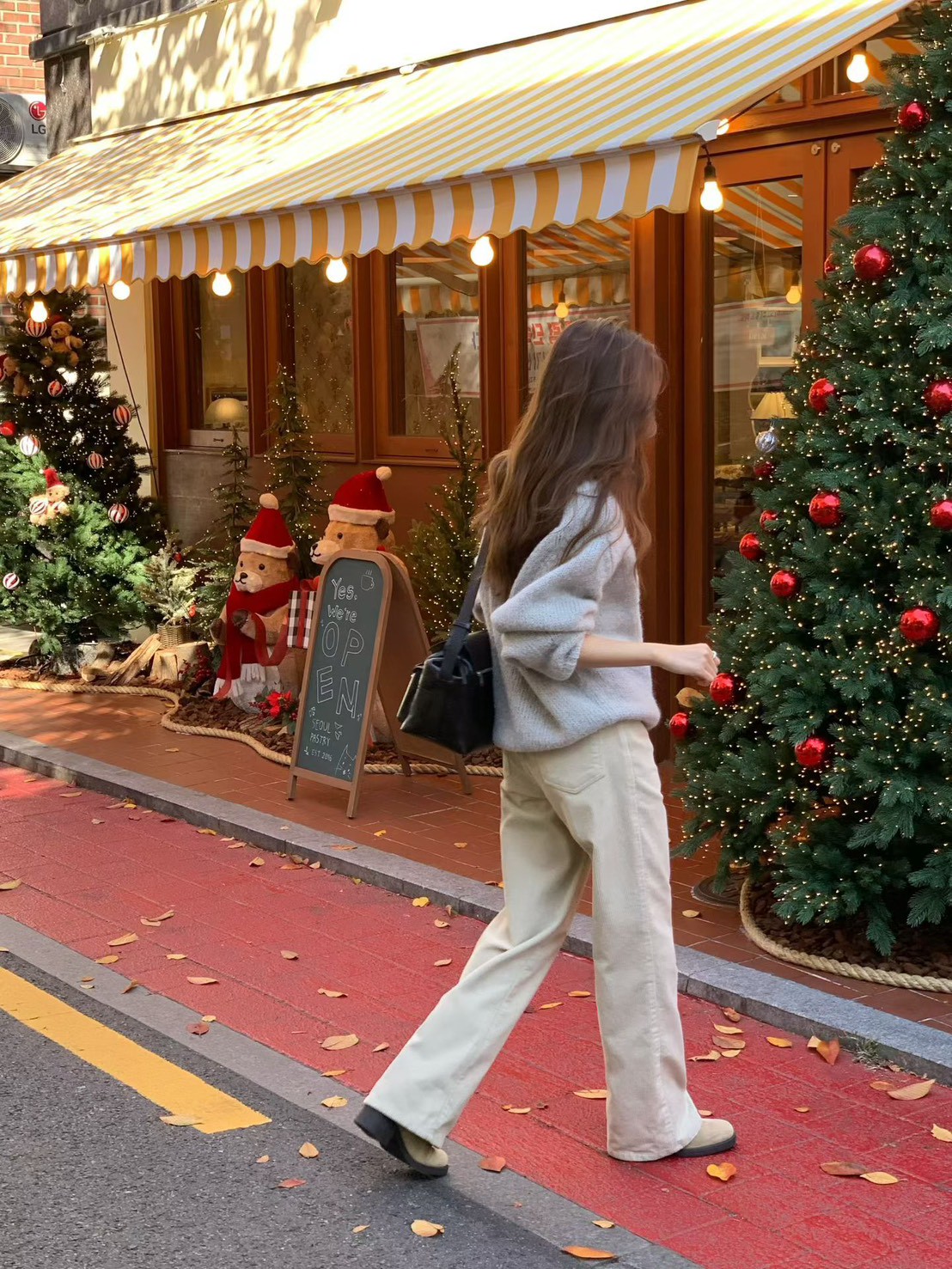 A25.大V家可可奶油燈芯絨休閒褲