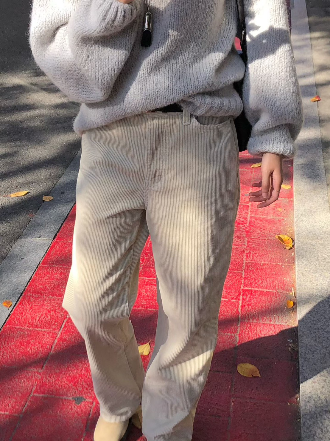 A25.大V家可可奶油燈芯絨休閒褲