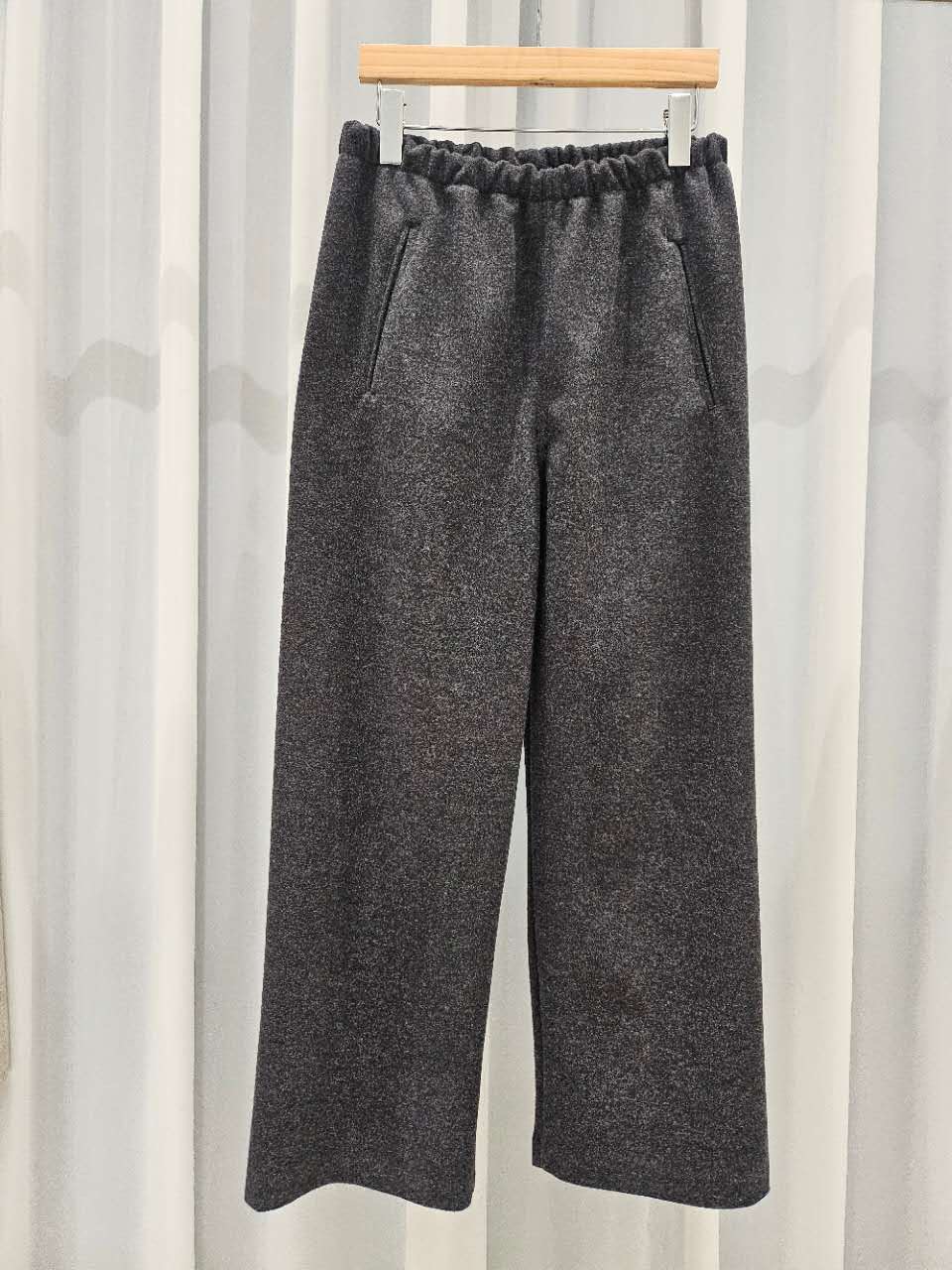 A94.星星家羊毛混紡毛呢長褲