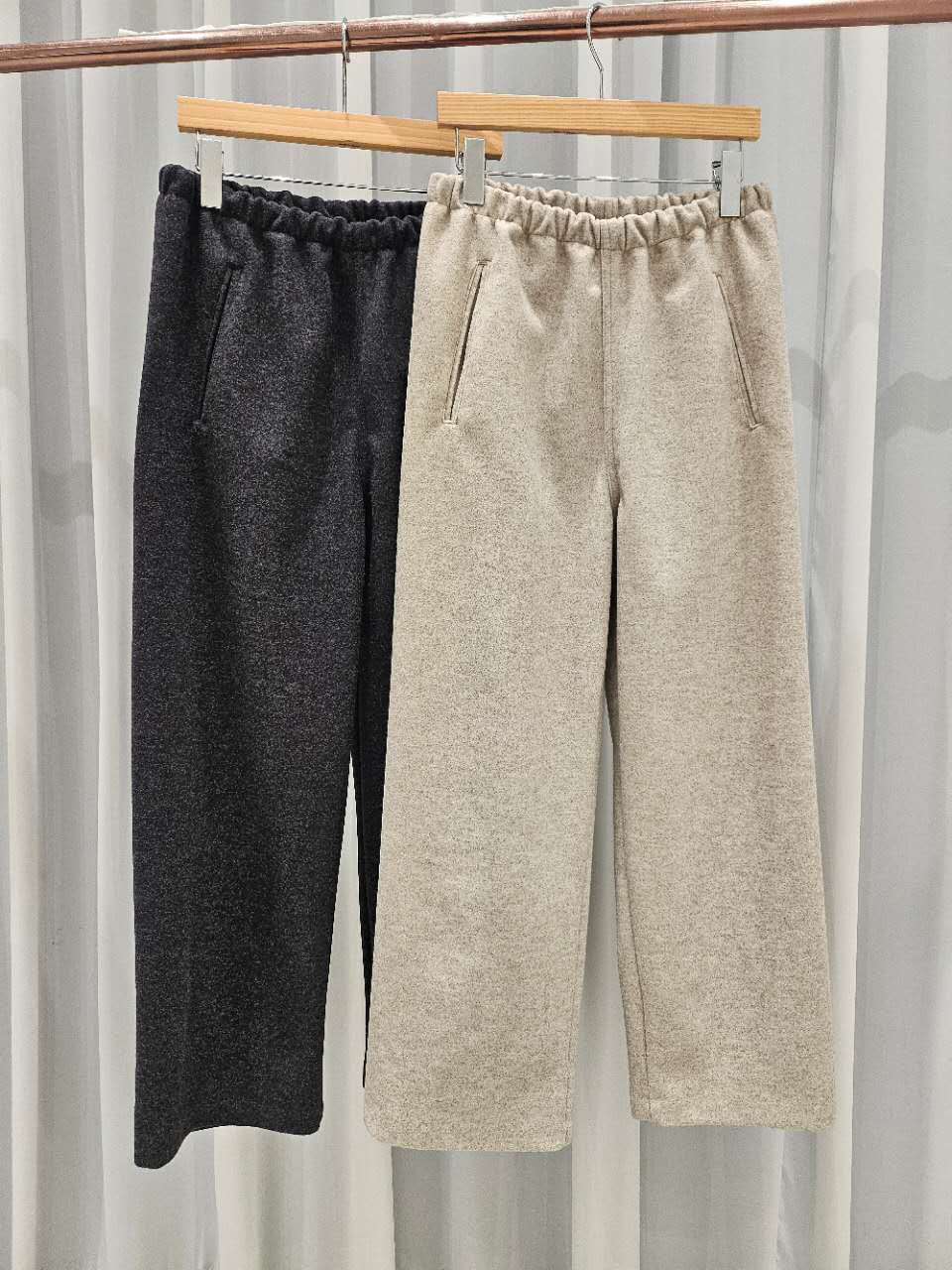 A94.星星家羊毛混紡毛呢長褲