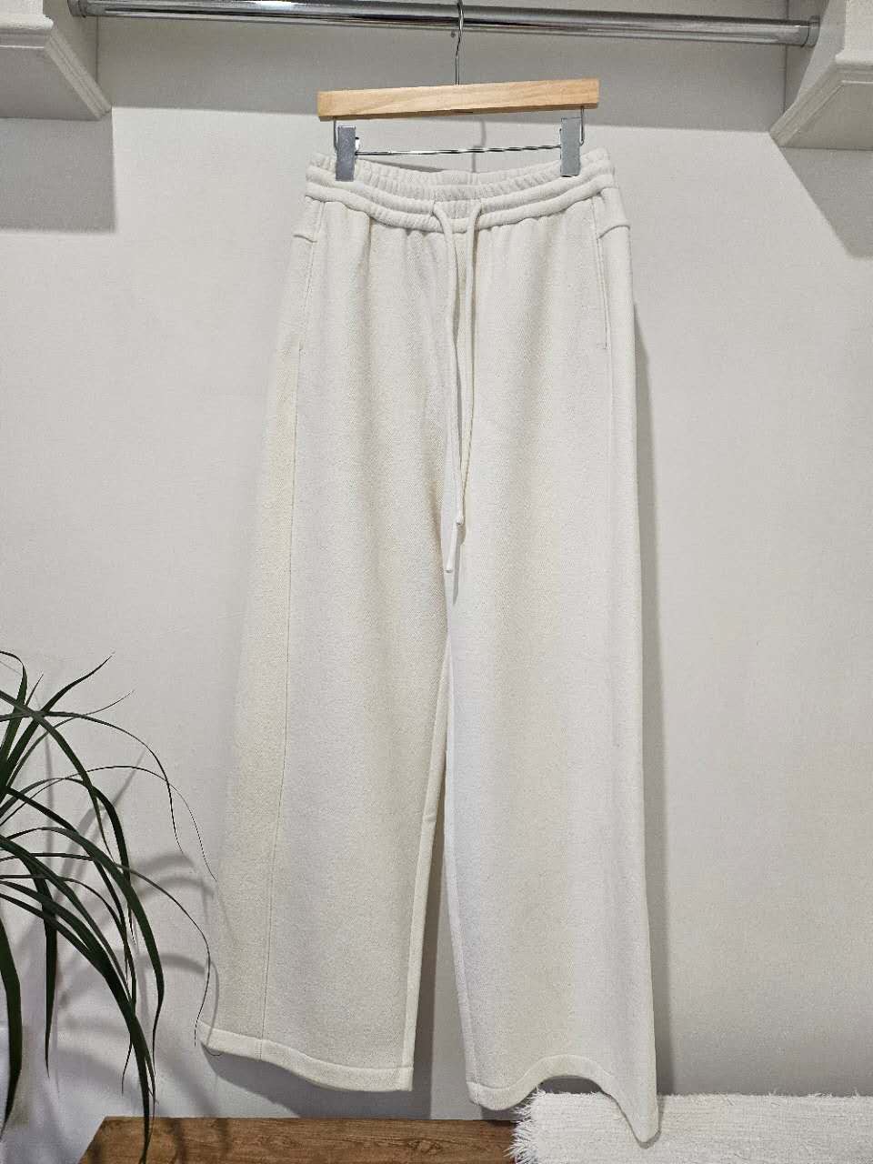 B61.星星家剪接前移綁繩寬褲