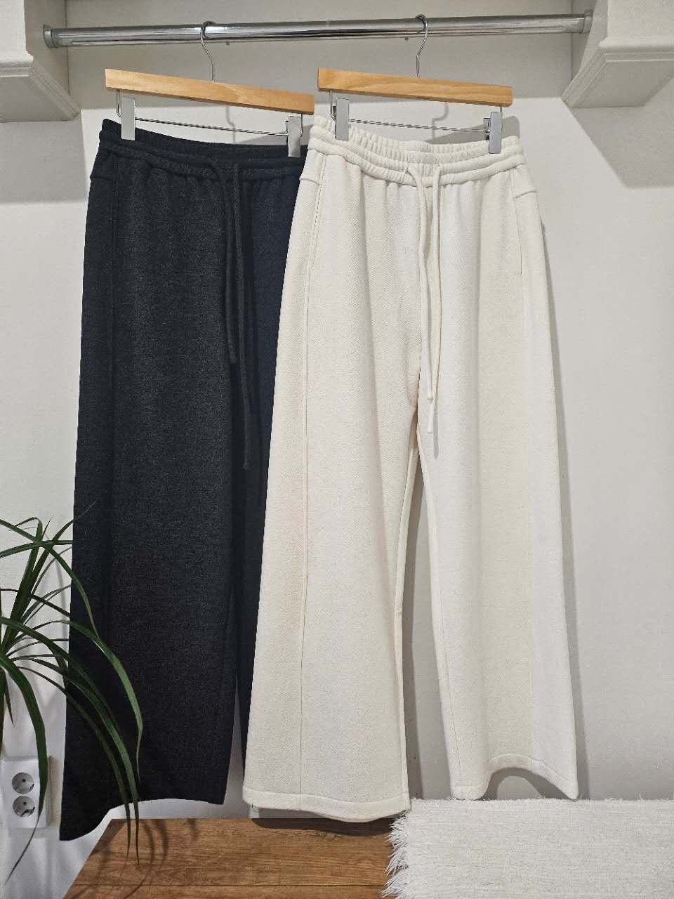 B61.星星家剪接前移綁繩寬褲