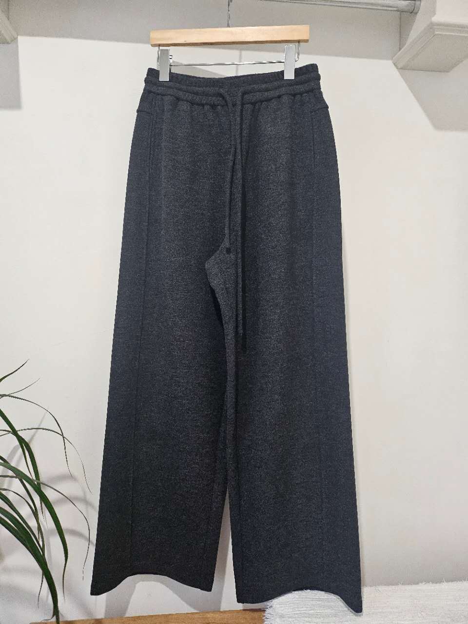 B61.星星家剪接前移綁繩寬褲