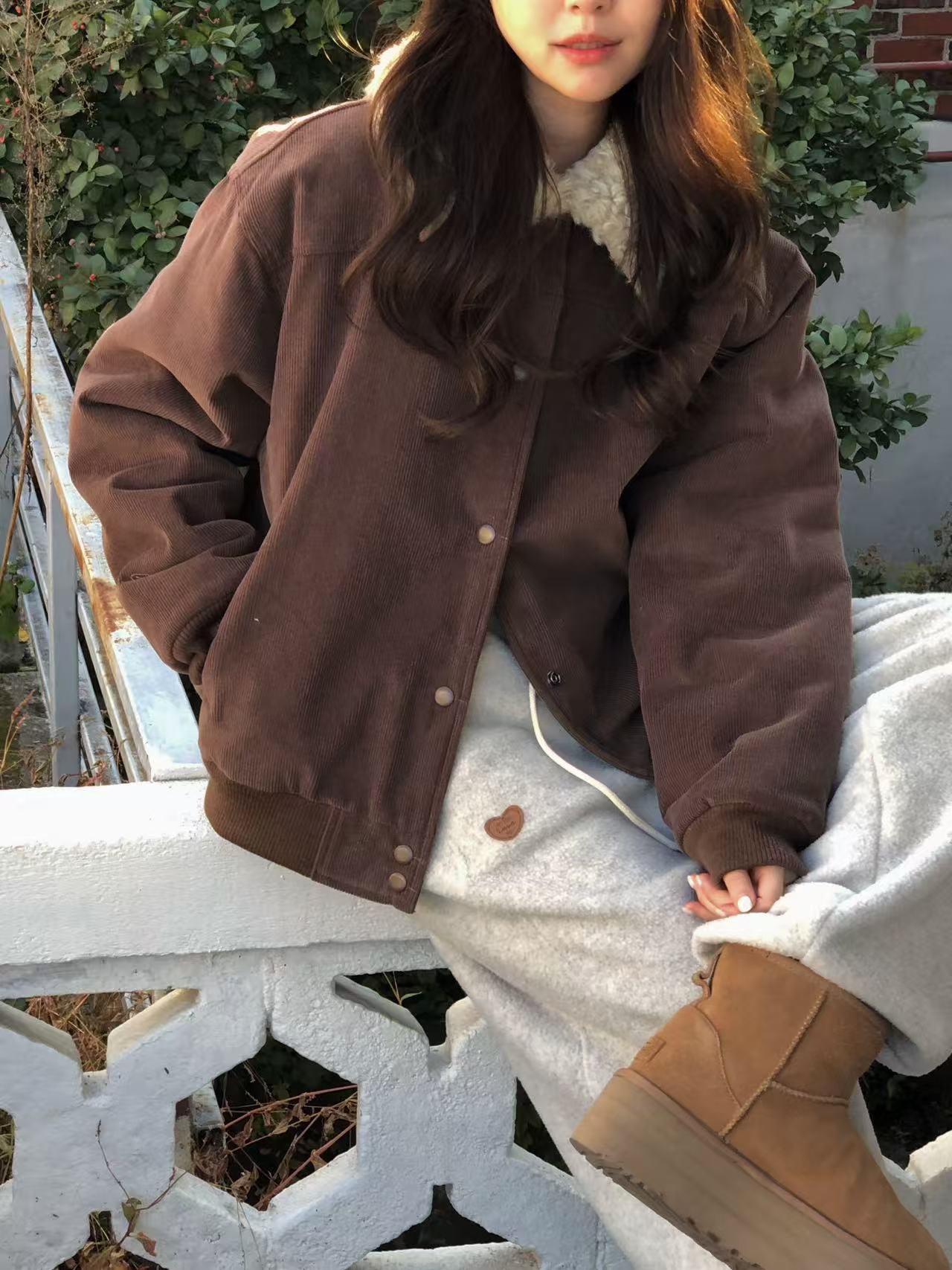 A16.甜美小愛心標縮口運動褲