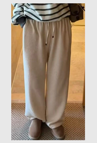 A15.冬日兩穿縮口內磨毛羊毛休閒褲