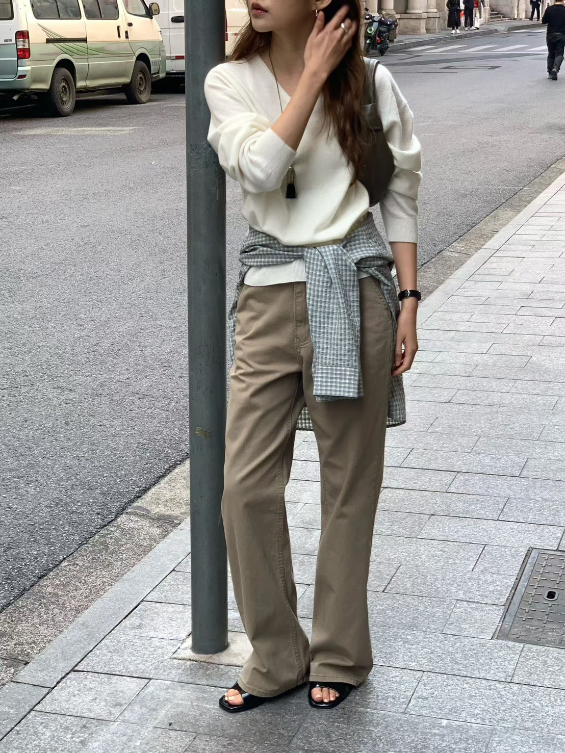 A01.大V家日常顯瘦休閒長褲