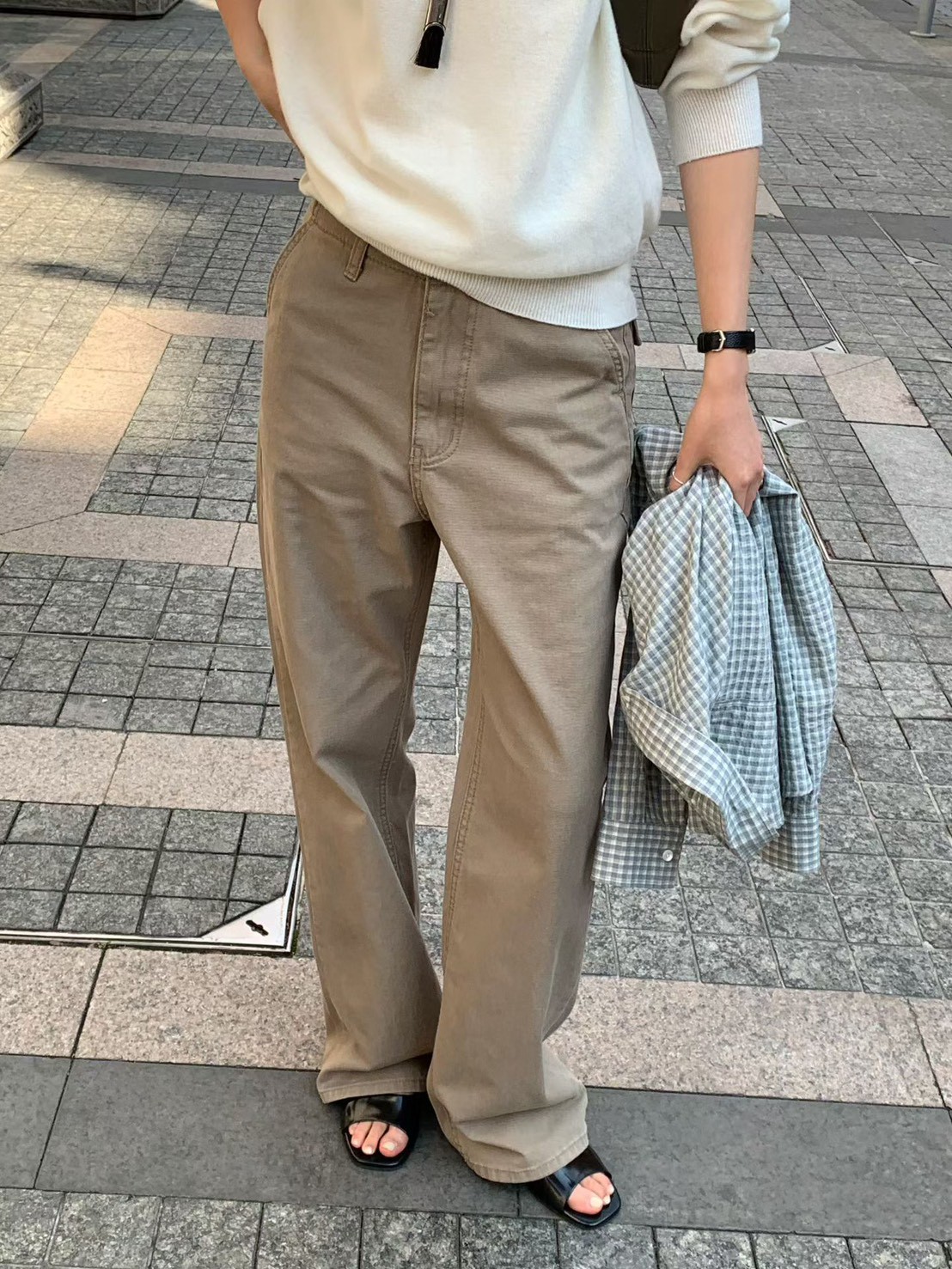 A01.大V家日常顯瘦休閒長褲