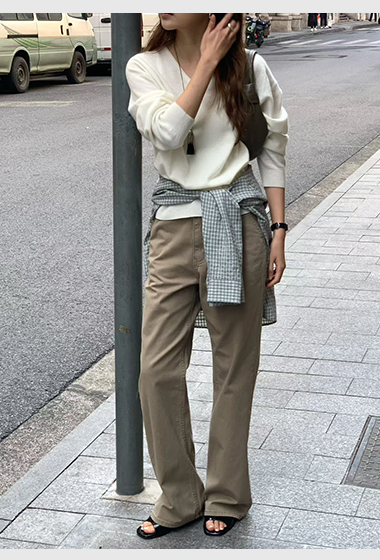 A01.大V家日常顯瘦休閒長褲