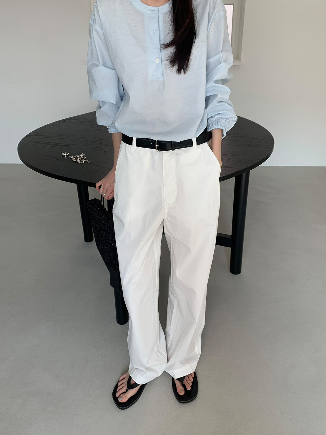 B57.灰階都會休閒褲