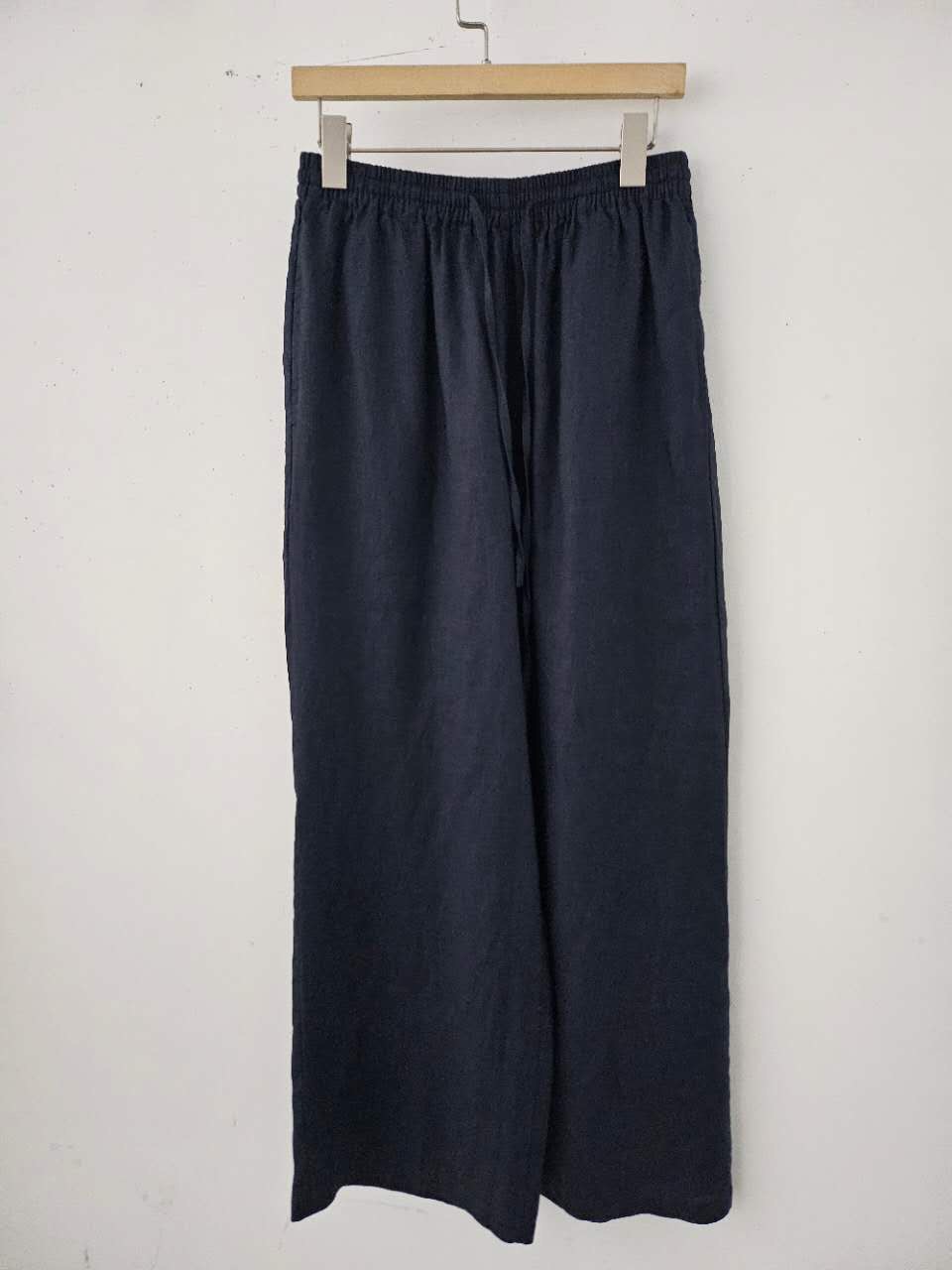 B80.星星家100%亞麻寬褲
