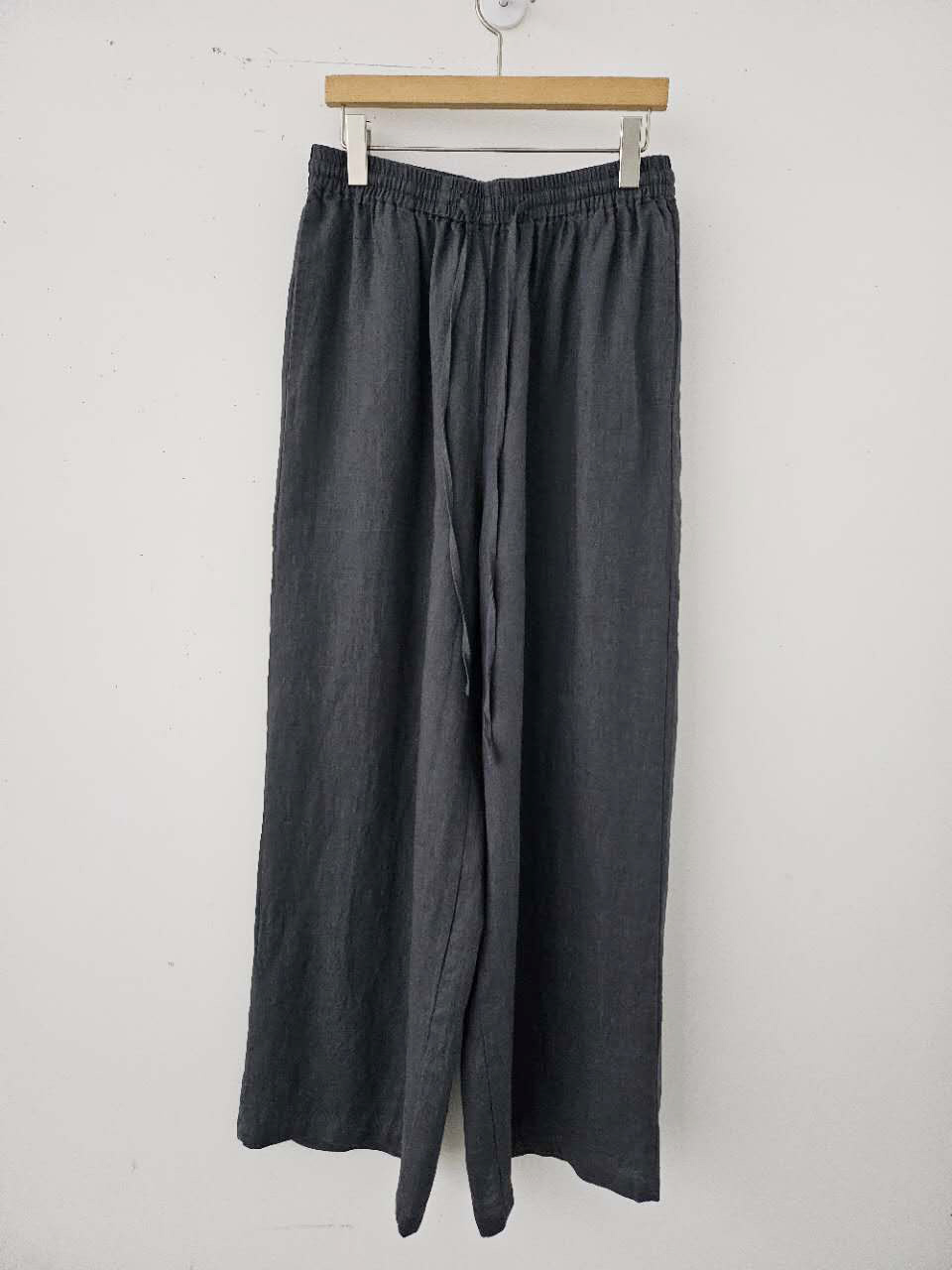 B80.星星家100%亞麻寬褲