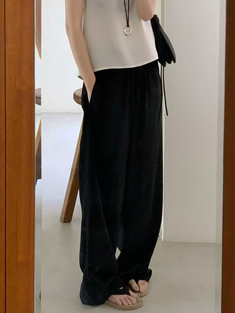 B114.小V家素雅天絲防曬長褲