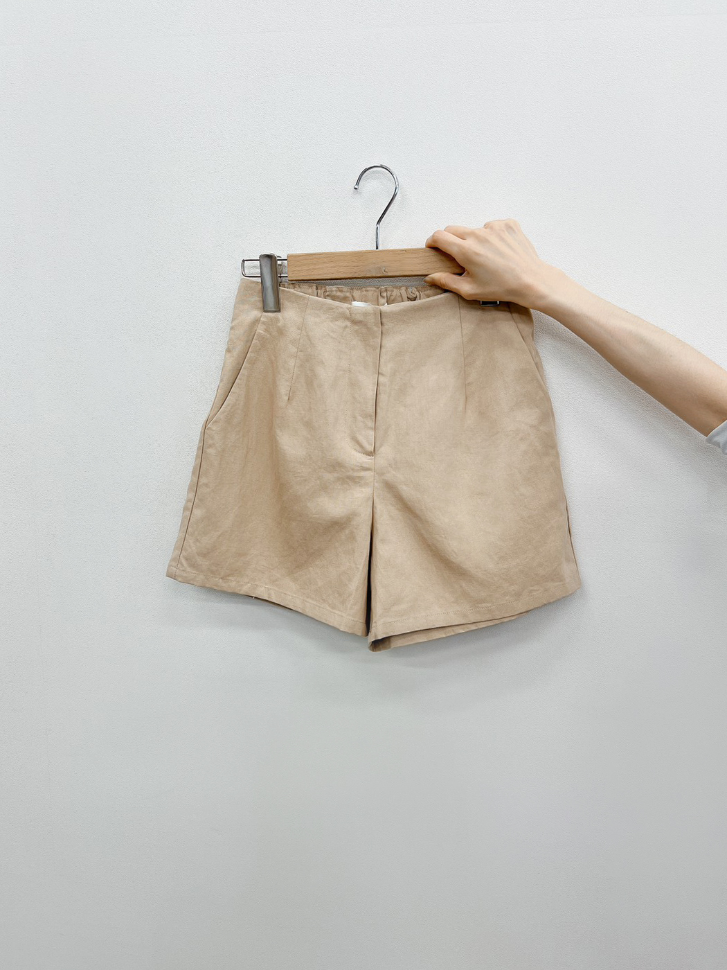 韓國棉麻混紡短褲