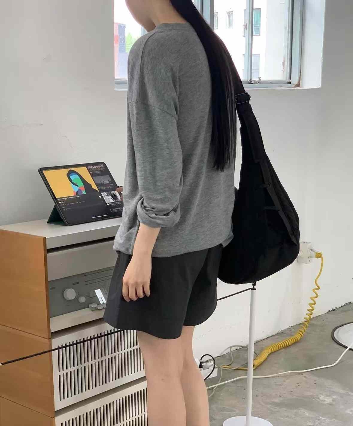 B96.典雅修身鬆緊短褲