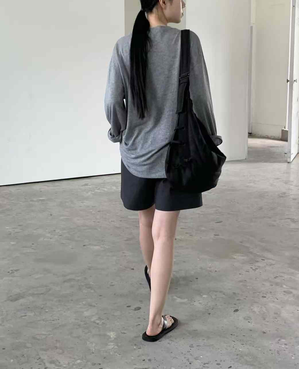 B96.典雅修身鬆緊短褲