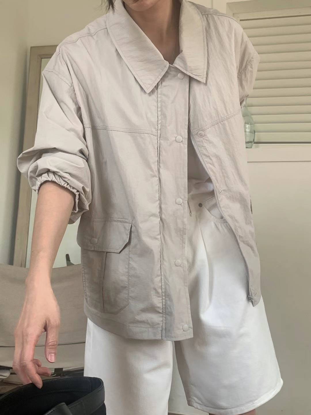 A43.小臉歐膩打褶中長版短褲