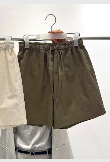 A21.質感家大地色鬆緊腰短褲