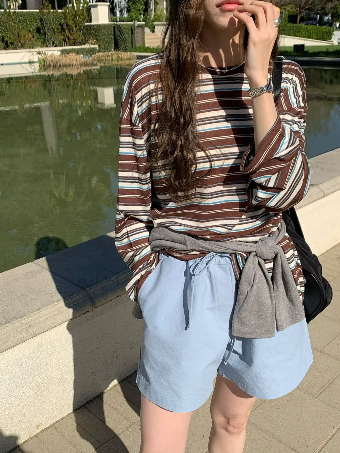 A45.莫蘭迪鬆緊腰短褲