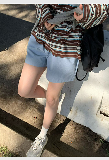 A45.莫蘭迪鬆緊腰短褲