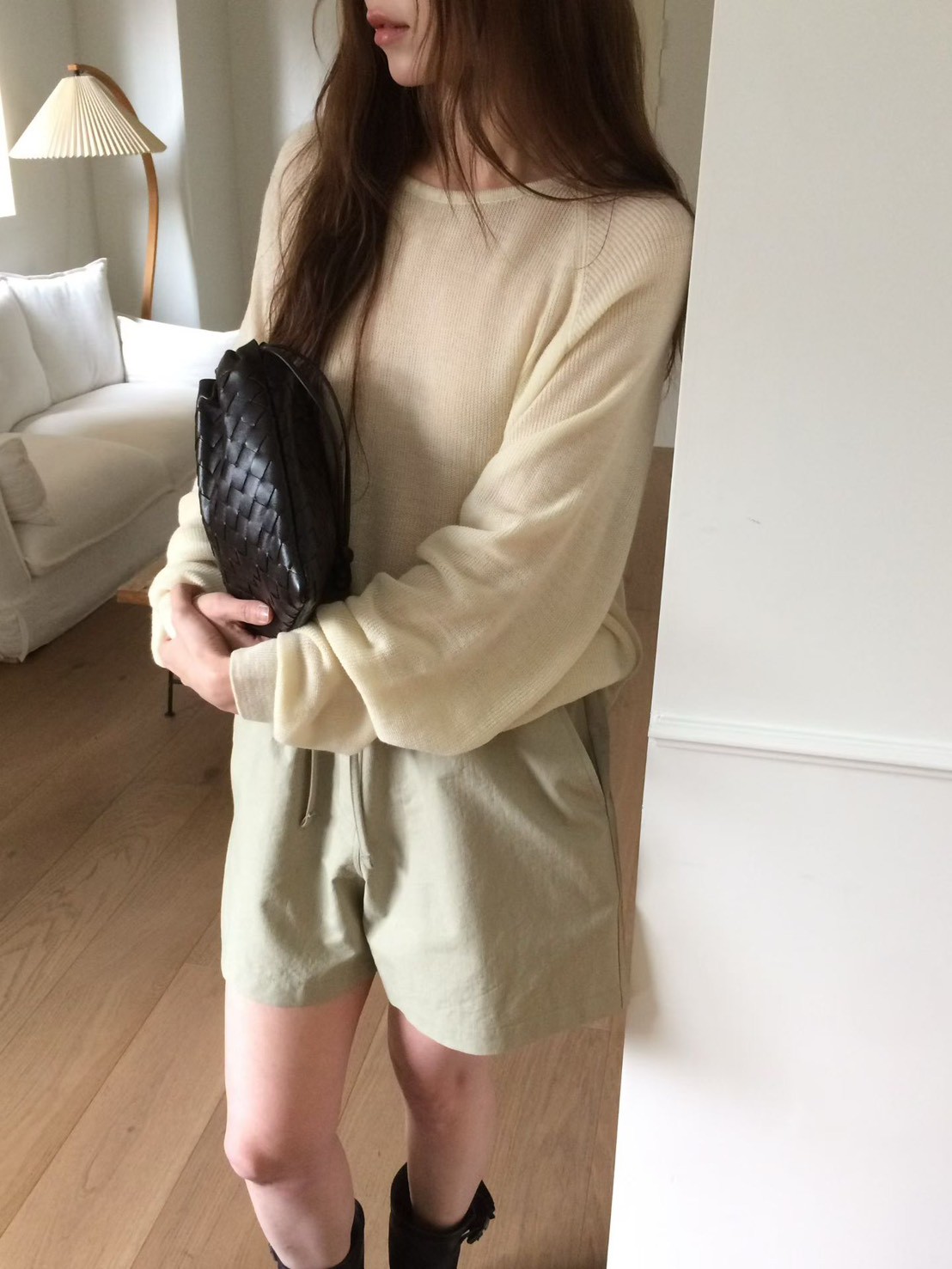 A45.莫蘭迪鬆緊腰短褲