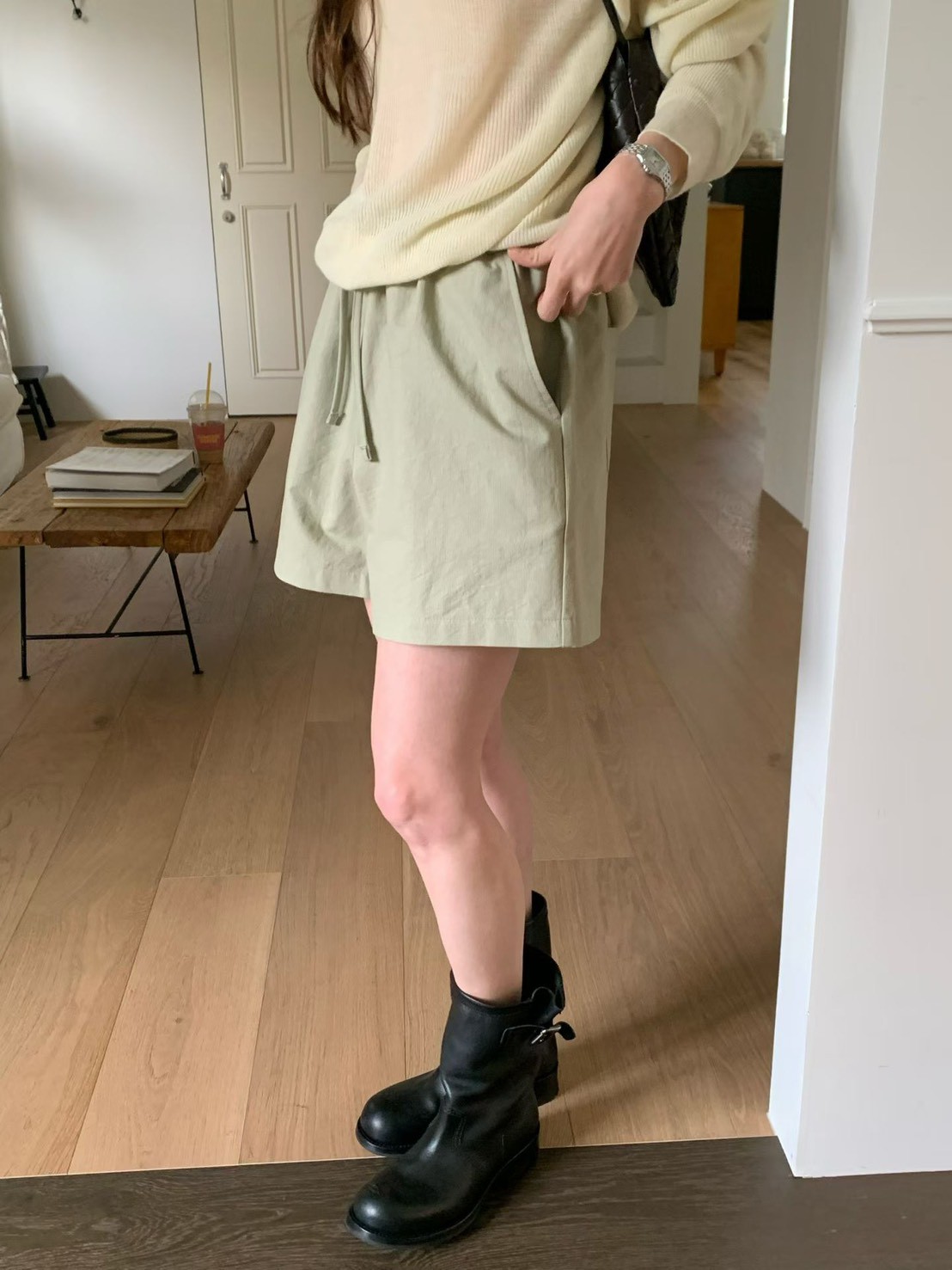 A45.莫蘭迪鬆緊腰短褲