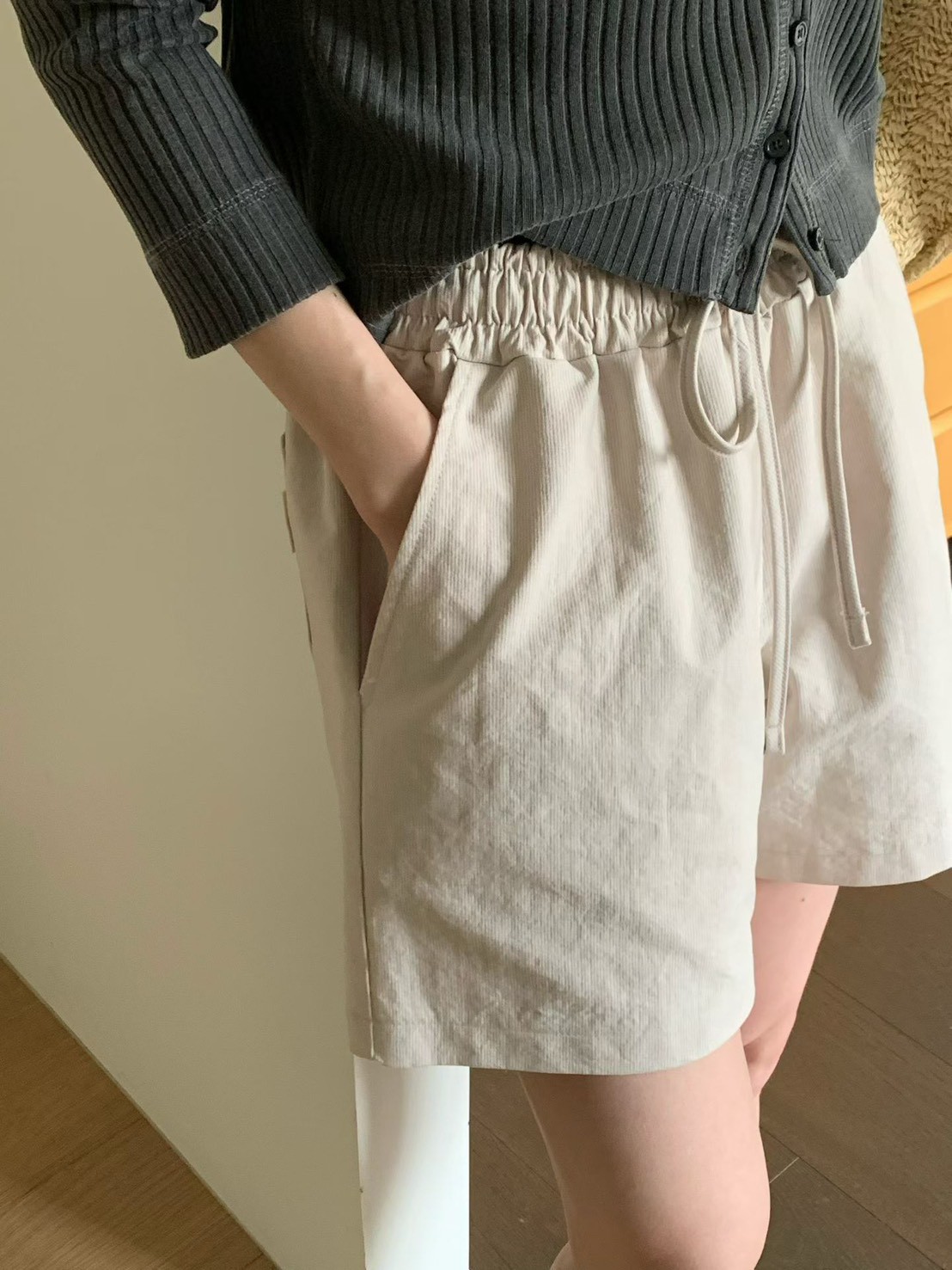 A45.莫蘭迪鬆緊腰短褲