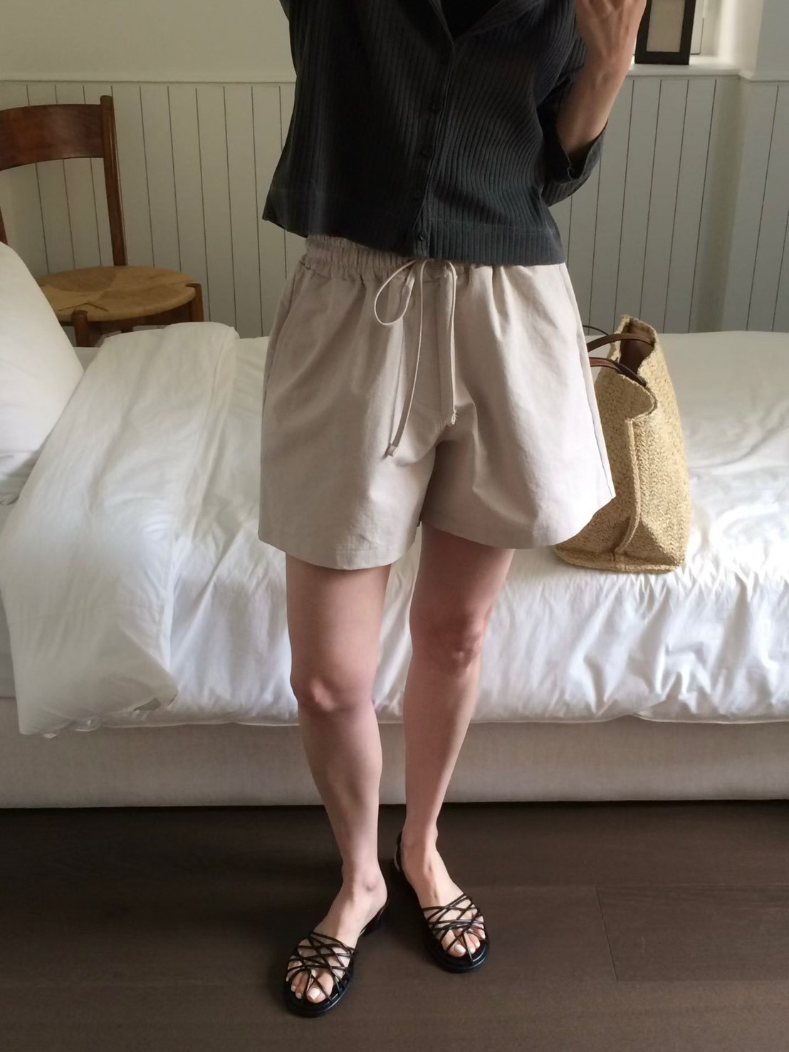 A45.莫蘭迪鬆緊腰短褲