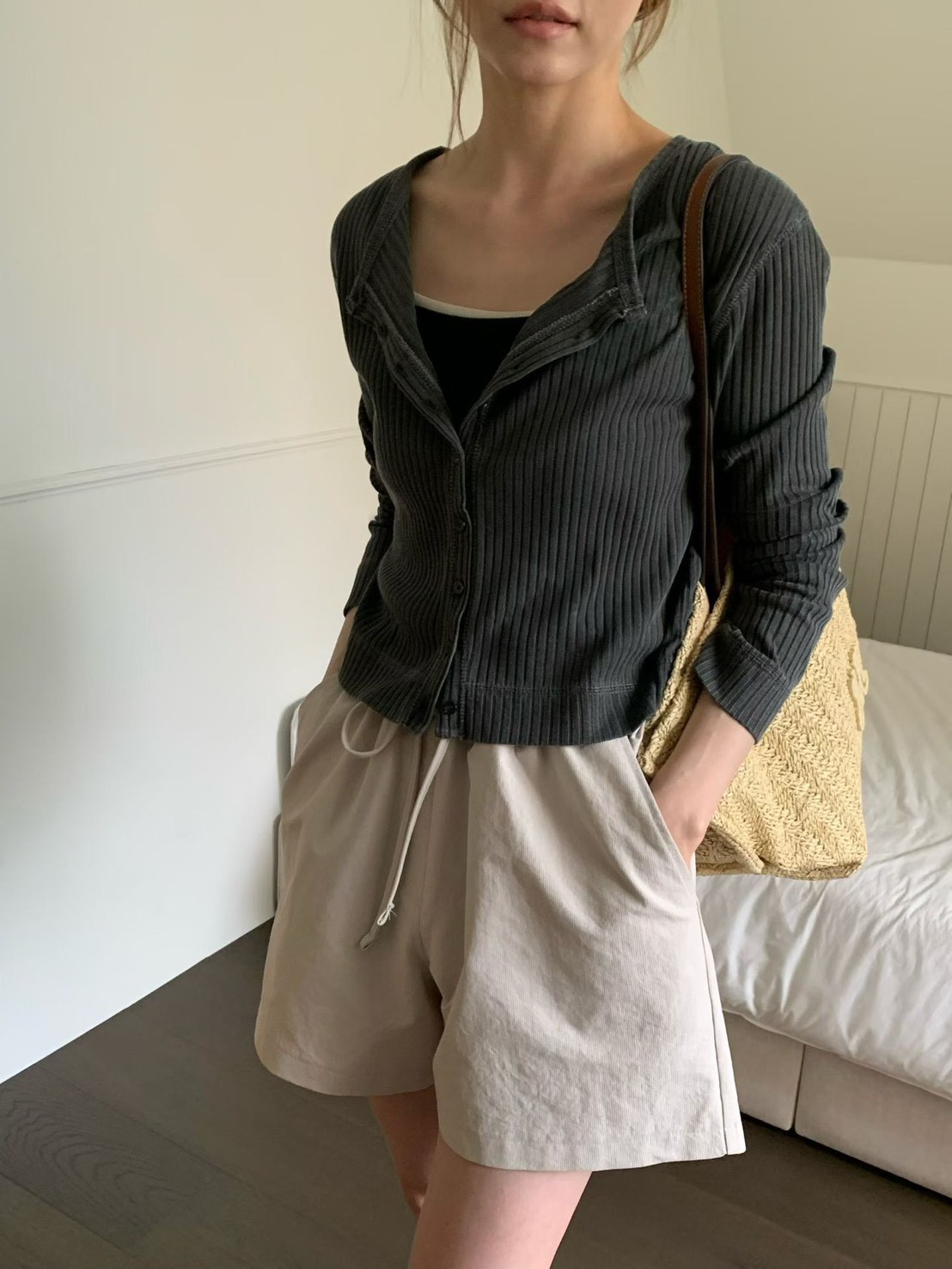 A45.莫蘭迪鬆緊腰短褲