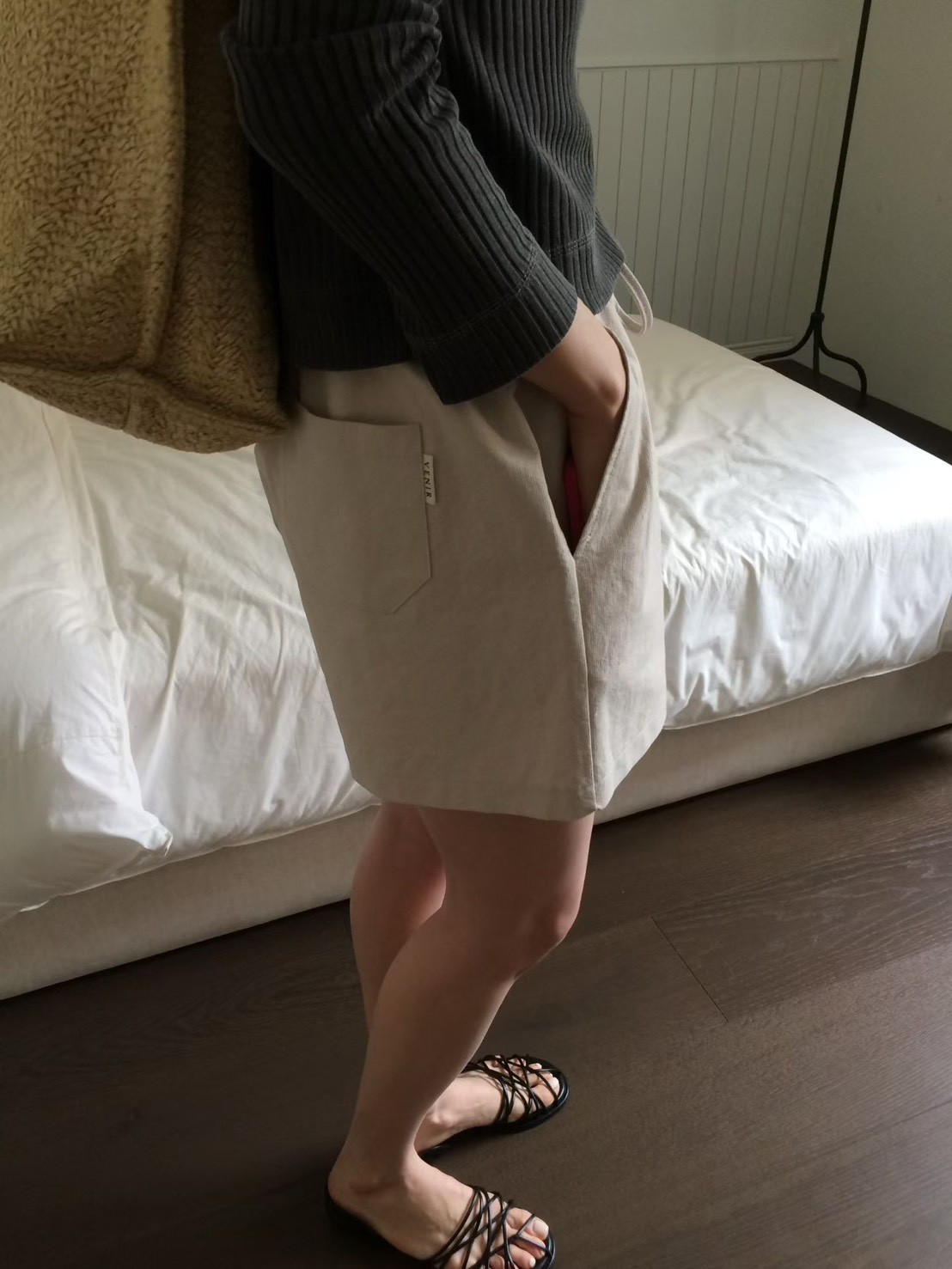 A45.莫蘭迪鬆緊腰短褲