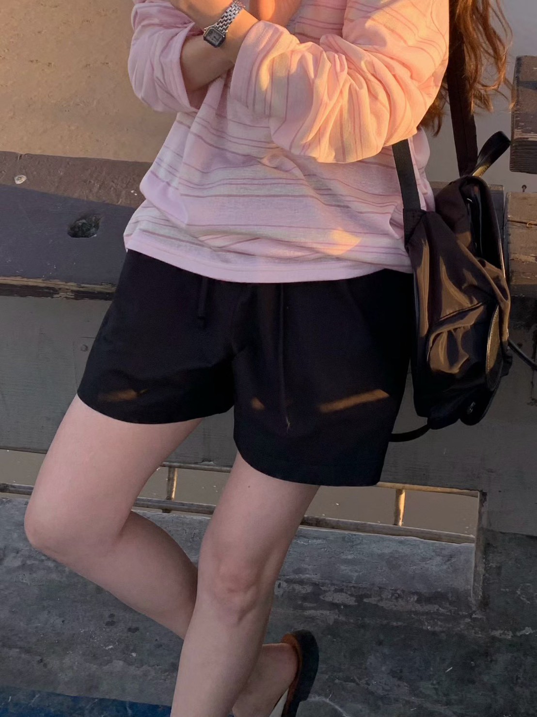 A45.莫蘭迪鬆緊腰短褲