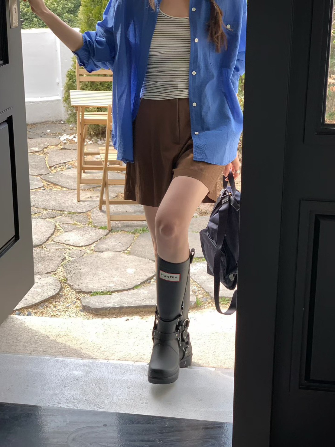 B35.舒適俏皮壓褶短褲