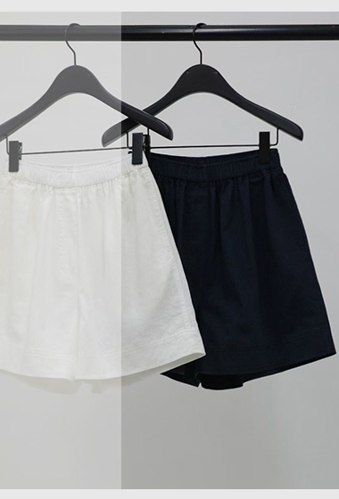 B81.纖瘦家簡約鬆緊休閒短褲
