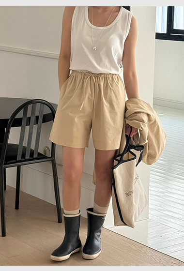 B09.馬卡龍休閒綁帶短褲