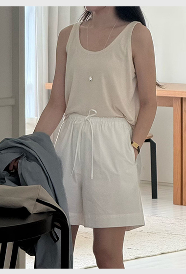 B09.馬卡龍休閒綁帶短褲