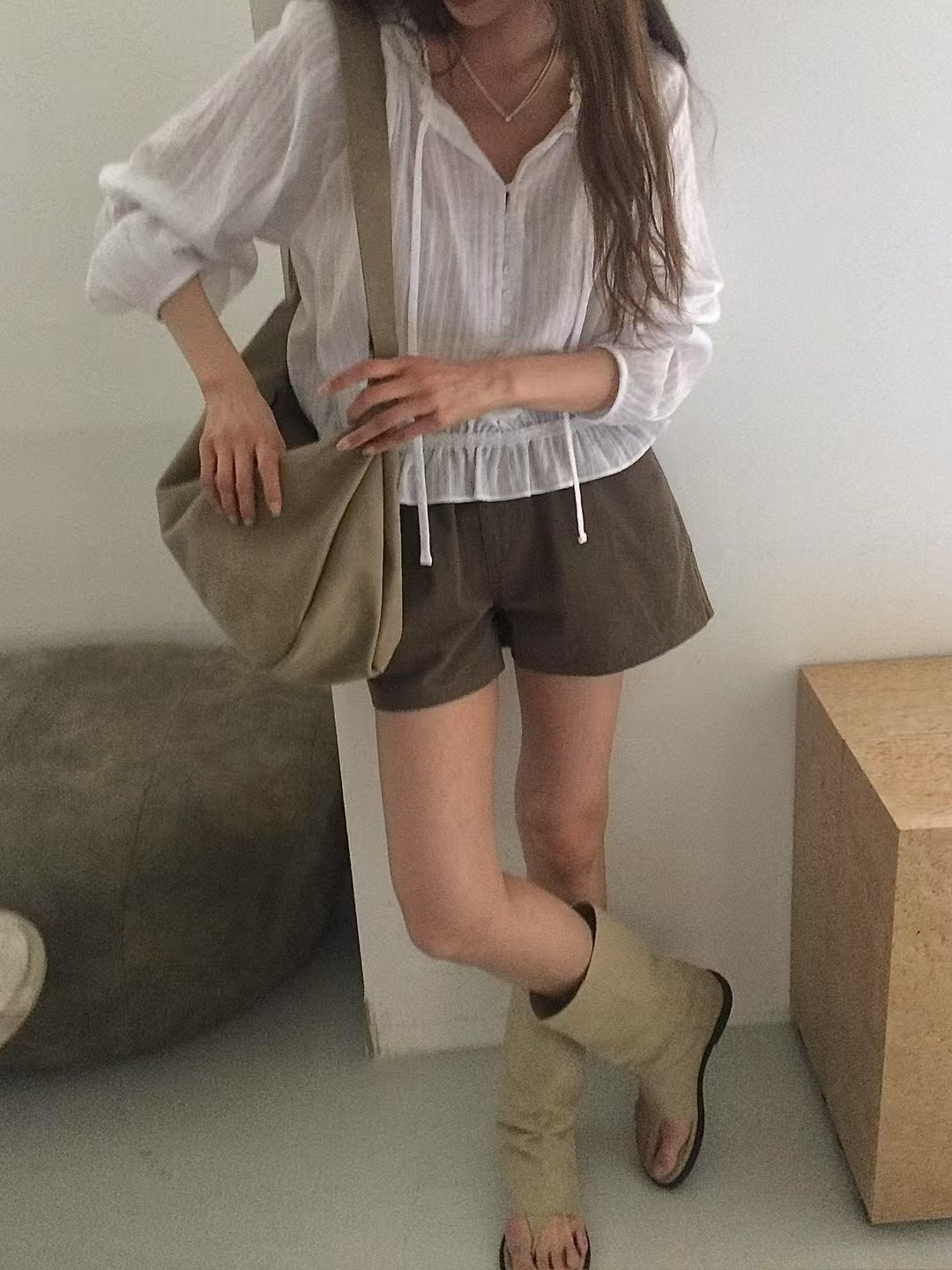 A05.可愛泡芙鬆緊腰短褲