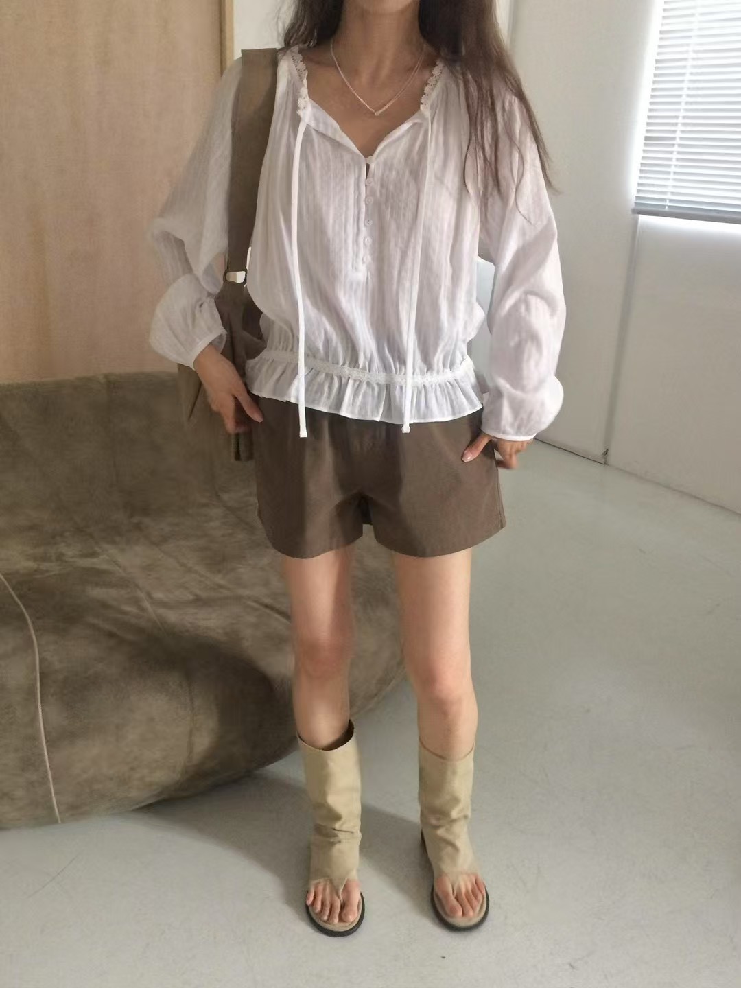 A05.可愛泡芙鬆緊腰短褲