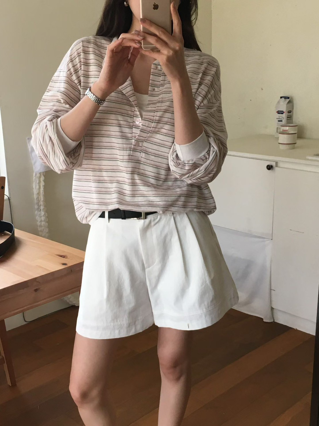 B32.櫥窗家都會休閒打褶短褲