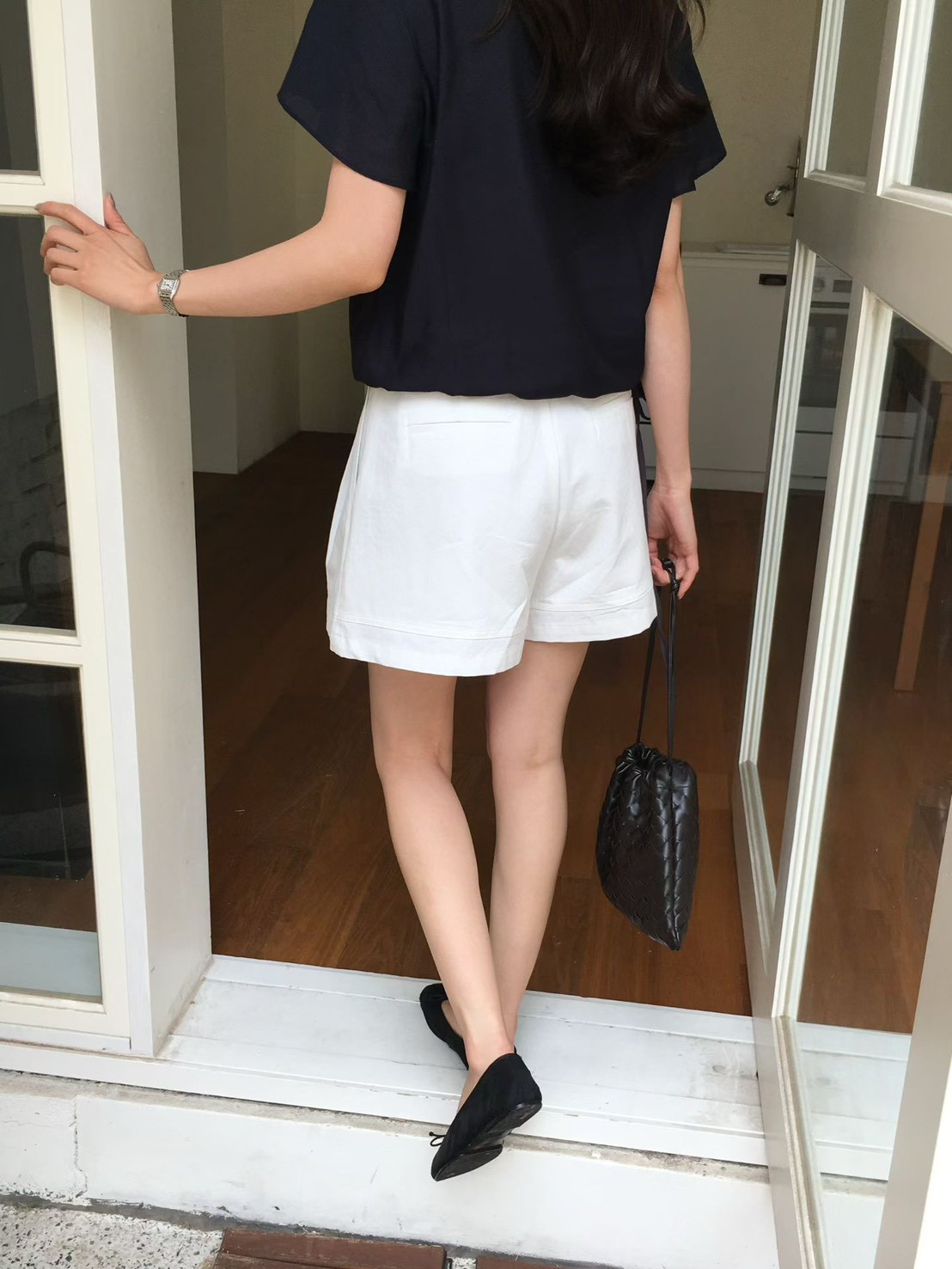 B32.櫥窗家都會休閒打褶短褲